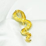 Maxbell Brooch Pin Zodiac Animal Snake Badge  Enamel with CZ Zircons Scarf Clip