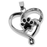 Maxbell Dog Paw Pendant Urn Necklace Ashes Keepsake Memorial Heart for Beloved One
