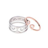 Max Platinum and Gold Plated Pure Copper Couple Ring Love Ring Rose Golden 7