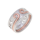 Max Platinum and Gold Plated Pure Copper Couple Ring Love Ring Rose Golden 7
