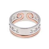Max Platinum and Gold Plated Pure Copper Couple Ring Love Ring Rose Golden 7