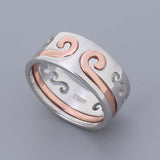 Max Platinum and Gold Plated Pure Copper Couple Ring Love Ring Rose Golden 7