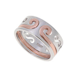 Max Platinum and Gold Plated Pure Copper Couple Ring Love Ring Rose Golden 7