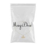 Max Stereoscopic Pendant Necklace Cartoon Family Shape Neck Chain Golden
