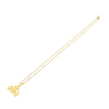 Max Stereoscopic Pendant Necklace Cartoon Family Shape Neck Chain Golden