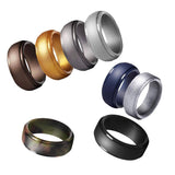 Max 8 Pieces Silicone Rings Men Women Band Sport Rings Outdoor Rings Size 8