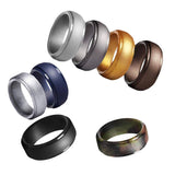 Max 8 Pieces Silicone Rings Men Women Band Sport Rings Outdoor Rings Size 10