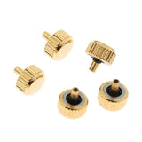 Max 5PCS Steel Watch Crown Golden Gold 5mm