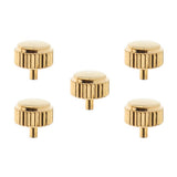Max 5PCS Steel Watch Crown Golden Gold 6mm