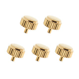 Max 5PCS Steel Watch Crown Golden Gold 6mm