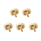 Max 5PCS Steel Watch Crown Golden Gold 6mm