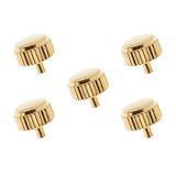 Max 5PCS Steel Watch Crown Golden Gold 6mm