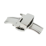 Max Stainless Steel Clasp Strap for Watch Double Push Button  14 Silver