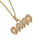 Max Vintage Necklace with Punk GANG  Dripping Letter Pendant Women Jewel Golden