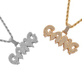 Max Vintage Necklace with Punk GANG  Dripping Letter Pendant Women Jewel Golden