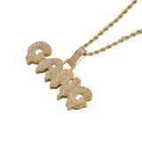 Max Vintage Necklace with Punk GANG  Dripping Letter Pendant Women Jewel Golden