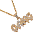 Max Vintage Necklace with Punk GANG  Dripping Letter Pendant Women Jewel Golden