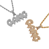 Max Vintage Necklace with Punk GANG  Dripping Letter Pendant Women Jewel Golden