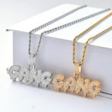 Max Vintage Necklace with Punk GANG  Dripping Letter Pendant Women Jewel Golden