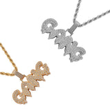 Max Vintage Necklace with Punk GANG  Dripping Letter Pendant Women Jewel Golden