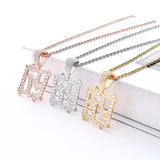 Max Hip-hop accessory zircon creative number 69 pendant necklace Golden