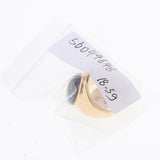 Max Elliptical Cat Eye Gemstone Ring Titanium Steel Opal Ring Coffee