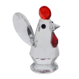 Max Crystal Animal Ornaments Glass Table Centerpiece for Home Decor Chicken