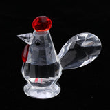 Max Crystal Animal Ornaments Glass Table Centerpiece for Home Decor Chicken