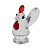 Max Crystal Animal Ornaments Glass Table Centerpiece for Home Decor Chicken