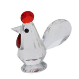 Max Crystal Animal Ornaments Glass Table Centerpiece for Home Decor Chicken