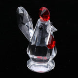 Max Crystal Animal Ornaments Glass Table Centerpiece for Home Decor Chicken