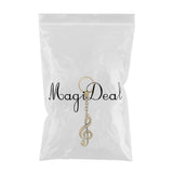 Max Retro Bronze Music Symbol Keychain Pendant Key Chain Car Key Ring Bag Purse