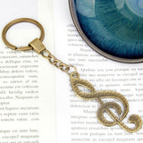 Max Retro Bronze Music Symbol Keychain Pendant Key Chain Car Key Ring Bag Purse