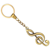 Max Retro Bronze Music Symbol Keychain Pendant Key Chain Car Key Ring Bag Purse