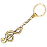 Max Retro Bronze Music Symbol Keychain Pendant Key Chain Car Key Ring Bag Purse