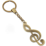 Max Retro Bronze Music Symbol Keychain Pendant Key Chain Car Key Ring Bag Purse