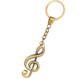 Max Retro Bronze Music Symbol Keychain Pendant Key Chain Car Key Ring Bag Purse