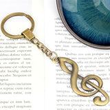 Max Retro Bronze Music Symbol Keychain Pendant Key Chain Car Key Ring Bag Purse