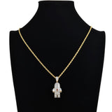 Maxbell 18K Gold Hip Hop Iced Out Spaceman Pendant Necklace Sweater Chain Choker