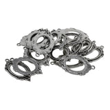Maxbell 20 Pieces Blank Oval Bezel Tray Base Cabochon Necklace Pendant