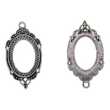 Maxbell 20 Pieces Blank Oval Bezel Tray Base Cabochon Necklace Pendant