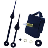 Maxbell DIY Clock Quartz Movement Mechanism Hour Minute Second Hand Tool Kit Black