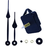 Maxbell DIY Clock Quartz Movement Mechanism Hour Minute Second Hand Tool Kit Black