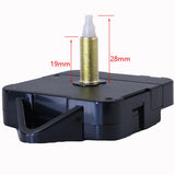 Maxbell DIY Clock Quartz Movement Mechanism Hour Minute Second Hand Tool Kit Black