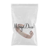 Max Viking Talisman Wide Cuff Bracelet Totem Open Wire Bangle Antique Copper