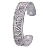 Max Viking Runes Wide Cuff Bangle Bracelet Wristband Jewelry Silver Color