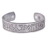 Max Viking Runes Wide Cuff Bangle Bracelet Wristband Jewelry Silver Color