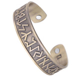 Max Viking Runes Wide Elastic Cuff Bangle Bracelet Wristband Jewelry Golden