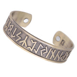 Max Viking Runes Wide Elastic Cuff Bangle Bracelet Wristband Jewelry Golden