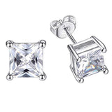 Max Cubic Zirconia Stud Earrings Hypoallergenic Crystal Earrings for Women